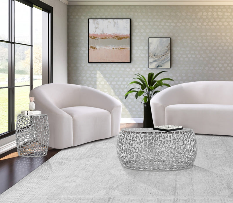 Meridian Furniture - Priya Coffee Table in Silver - 224Silver-C