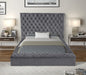 GFD Home - Nora Full Size Tufted Upholstery Storage Bed made with Wood in Gray - GreatFurnitureDeal