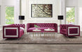 Acme Furniture - Heibero 3 Piece Living Room Set in Burgundy - 56895-96-97 - GreatFurnitureDeal