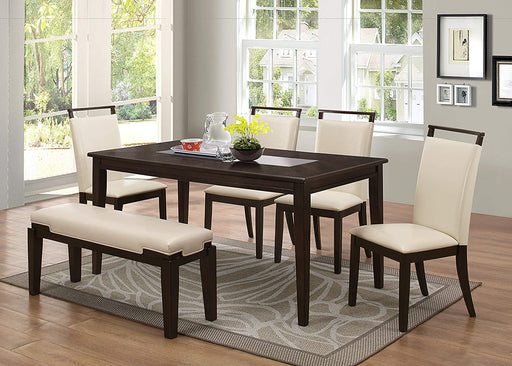 Mariano Furniture - 6 Pcs Dining Room Set in Espresso - BM-WA1810E6 - GreatFurnitureDeal
