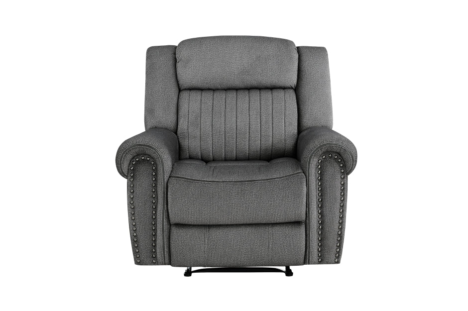 Homelegance - Brennen Reclining Chair in Charcoal - 9204CC-1