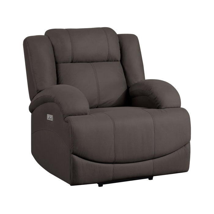 Homelegance - Camryn Power Reclining Chair in Chocolate - 9207CHC-1PW - GreatFurnitureDeal