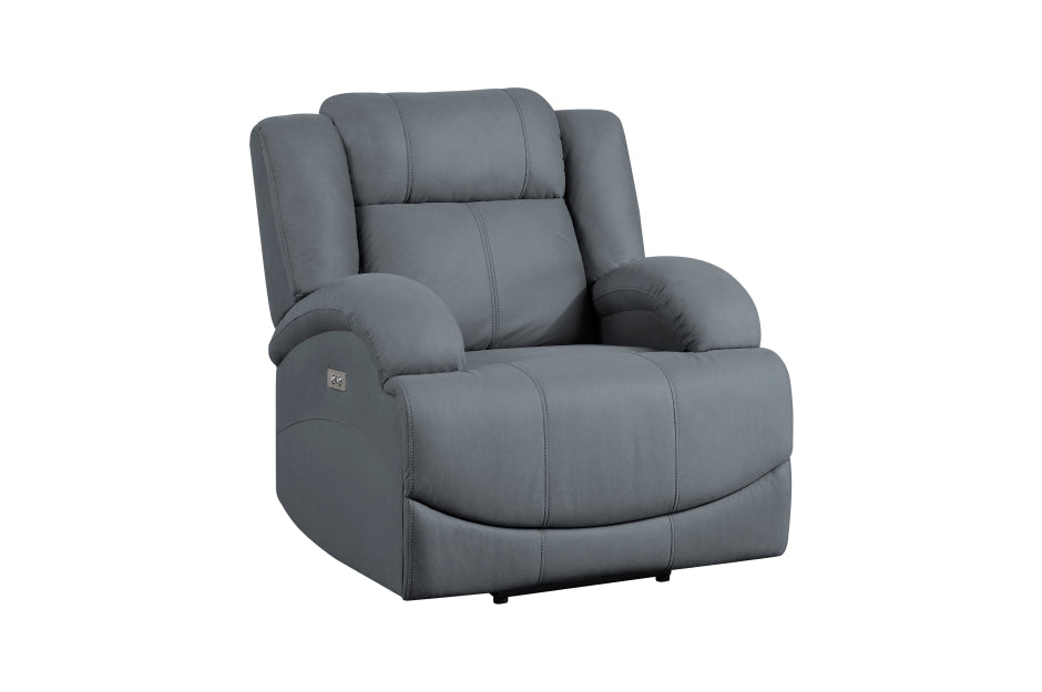 Homelegance - Camryn Power Reclining Chair in Graphite Blue - 9207GPB-1PW