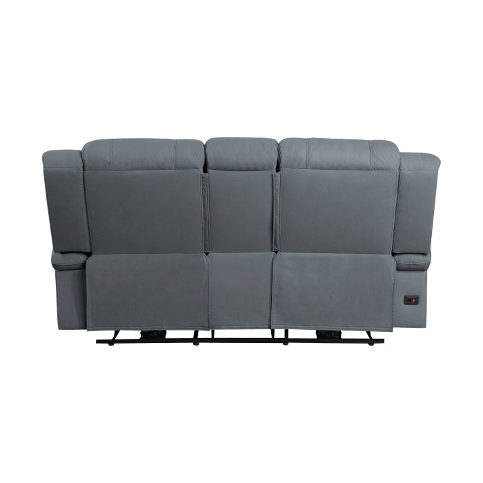 Homelegance - Camryn 3 Piece Power Double Reclining Living Room Set in Graphite Blue - 9207GPB*3PW