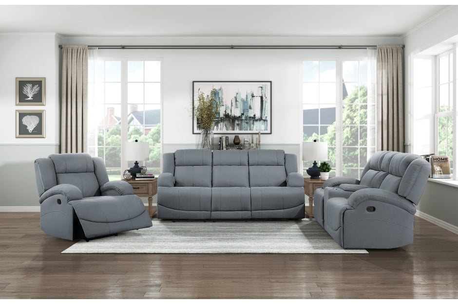 Homelegance - Camryn 3 Piece Reclining Living Room Set in Graphite Blue - 9207GPB*3 - GreatFurnitureDeal