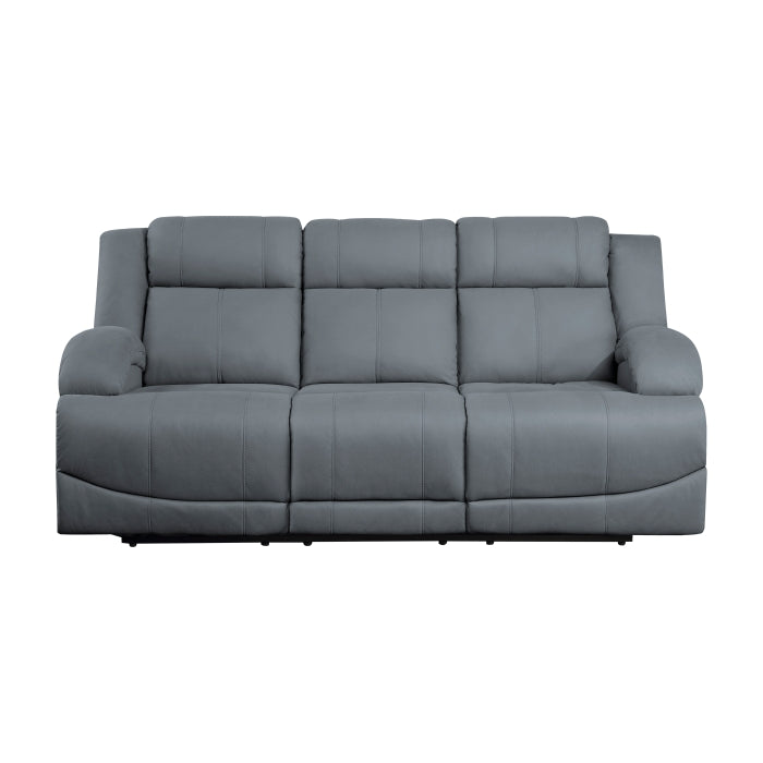 Homelegance - Camryn Power Double Reclining Sofa in Graphite Blue - 9207GPB-3PW