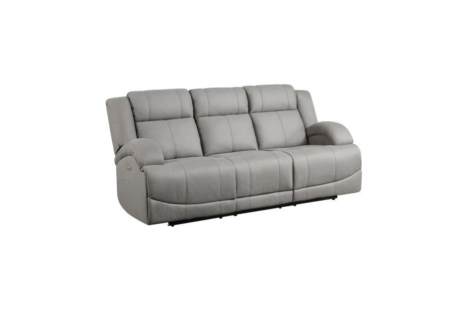 Homelegance - Camryn Power Double Reclining Sofa in Gray - 9207GRY-3PW