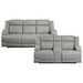 Homelegance - Camryn 2 Piece Power Double Reclining Sofa Set in Gray - 9207GRY*2PW - GreatFurnitureDeal