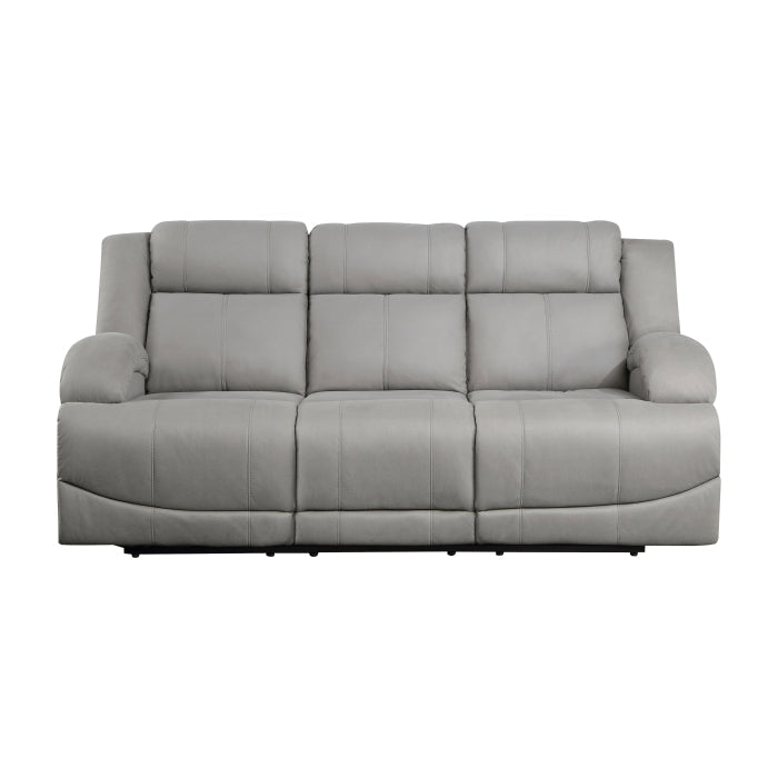 Homelegance - Camryn Power Double Reclining Sofa in Gray - 9207GRY-3PW - GreatFurnitureDeal