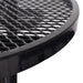 GFD Home - Round Outdoor Steel Picnic Table 46" black ,with umbrella pole - GreatFurnitureDeal
