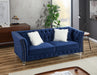 GFD Home - L8085B Two-seat + three-seat sofa navy blue - GreatFurnitureDeal