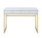 Acme Furniture - Coleen White & Brass Desk - 92312 - GreatFurnitureDeal