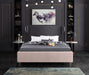 Meridian Furniture - Ghost Velvet Queen Bed in Pink - GhostPink-Q - GreatFurnitureDeal
