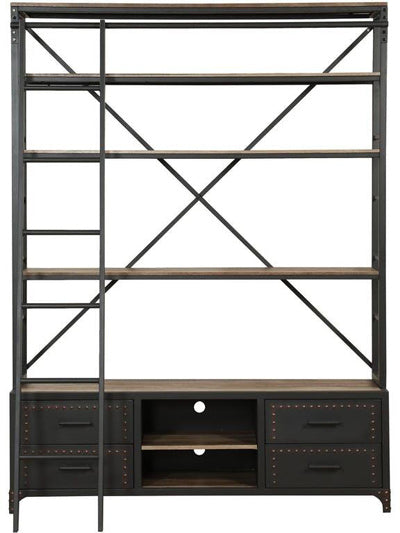 Acme Furniture - Actaki Bookshelf & Ladder in Sandy Grey - 92433 - GreatFurnitureDeal