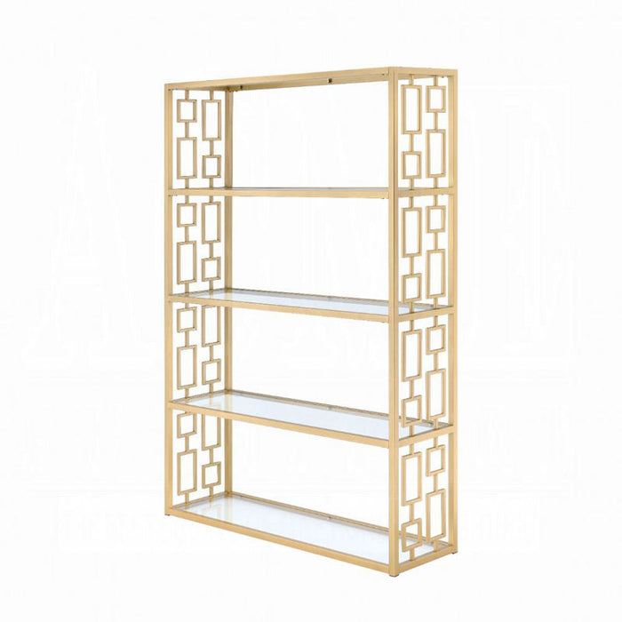 Acme Furniture - Blanrio Bookshelf in Gold - 92465 - GreatFurnitureDeal