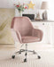 Acme Furniture - Eimer Peach Velvet & Chrome Office Chair - 92504
