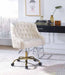 Acme Furniture - Levian Vintage Cream Velvet & Gold Office Chair - 92517