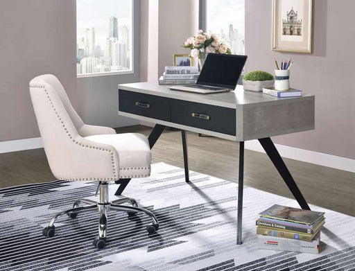 Acme Furniture - Magna Faux Concrete & Black Desk - 92530 - GreatFurnitureDeal