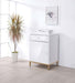 Acme Furniture - Ottey White High Gloss & Gold Cabinet - 92543