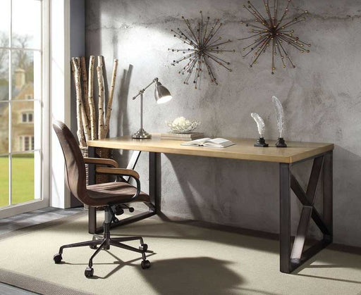 Acme Furniture - Jennavieve Gold Aluminum Writing Desk - 92550