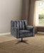 Acme Furniture - Brancaster Vintage Black Top Grain Leather Office Chair - 92554 - GreatFurnitureDeal