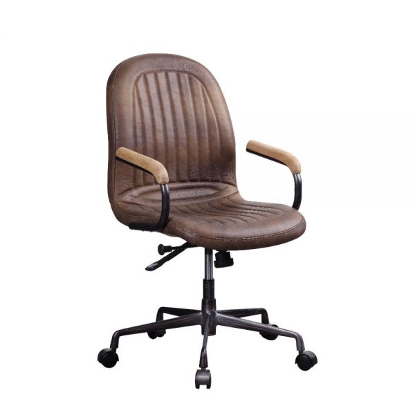 Acme Furniture - Acis Vintage Chocolate Top Grain Leather Office Chair - 92559
