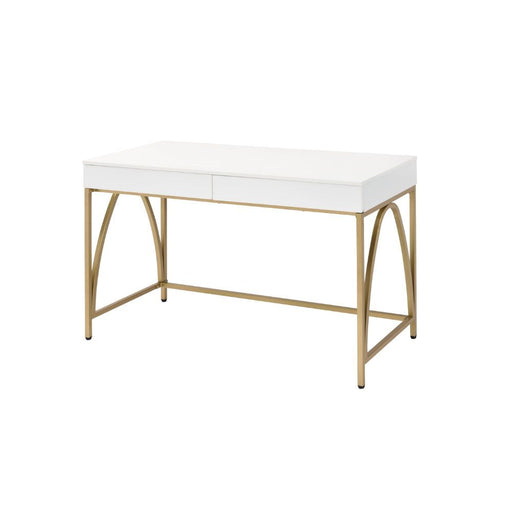 Acme Furniture - Lightmane Desk in White High Gloss - 92660 - GreatFurnitureDeal