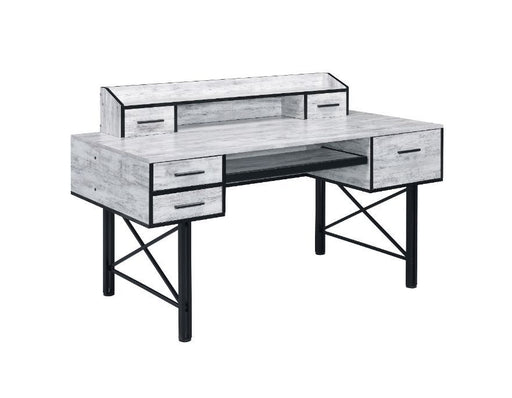 Acme Furniture - Safea Desk in Antique White & Black - 92802 - GreatFurnitureDeal