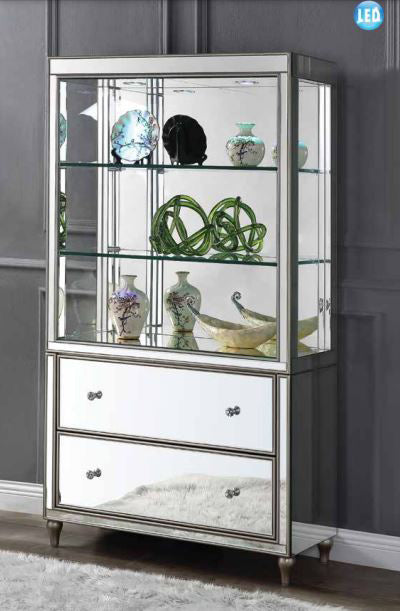 Acme Furniture - Persis Bookshelf in Mirrored - 92850