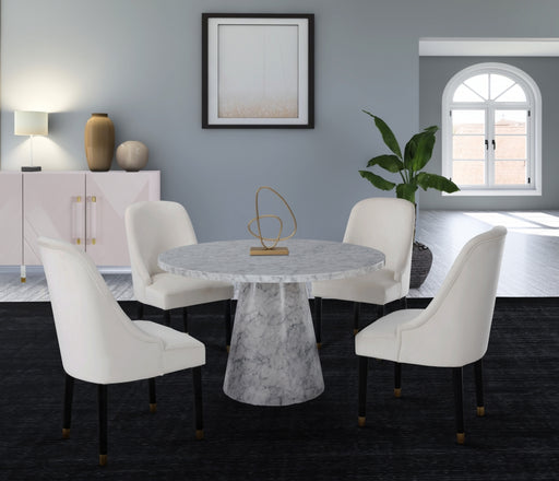 Meridian Furniture - Omni 48" Dining Table in White - 921-T - GreatFurnitureDeal
