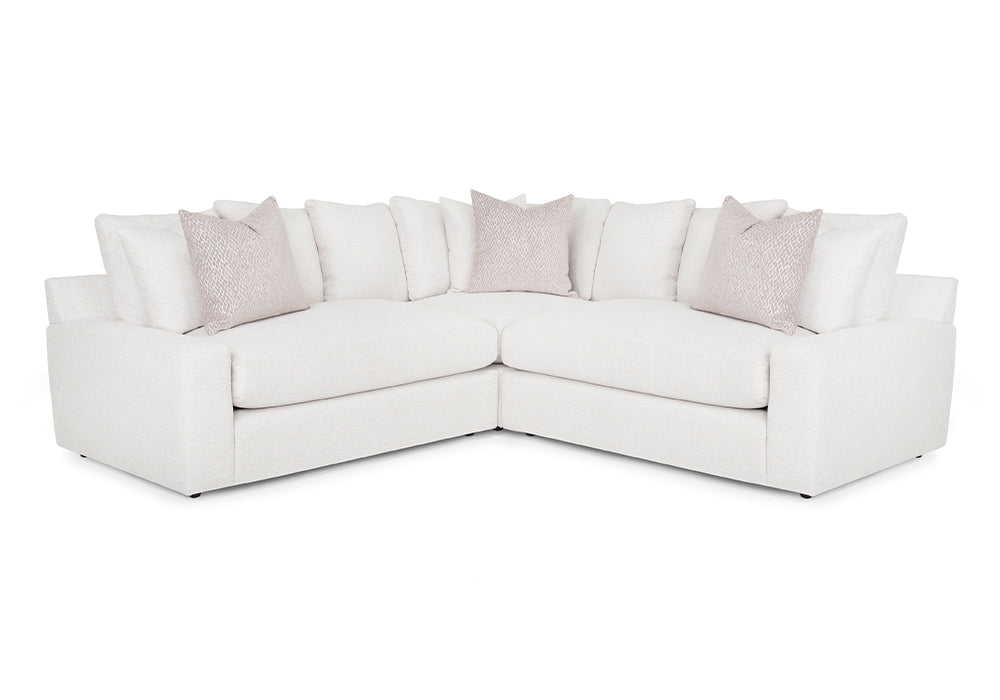 Franklin Furniture - 928 LONDON 3 Piece Sectional Sofa in Snow - 92859-804-860-SNOW