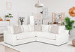 Franklin Furniture - 928 LONDON 3 Piece Sectional Sofa in Snow - 92859-804-860-SNOW - GreatFurnitureDeal