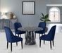 Meridian Furniture - Omni Velvet Dining Chair Set of 2 in Navy - 923Navy-C - GreatFurnitureDeal
