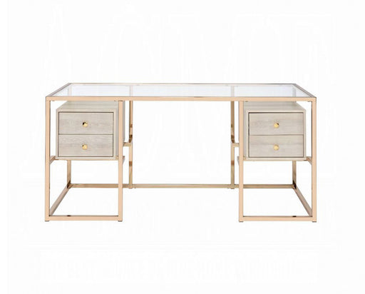 Acme Furniture - Huyana Desk in Gold - 92945 - GreatFurnitureDeal