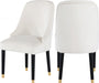 Meridian Furniture - Omni Velvet Dining Chair Set of 2 in Cream - 923Cream-C - GreatFurnitureDeal