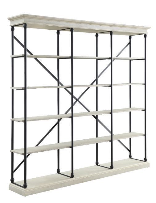Acme Furniture - Rukia Bookshelf in White & Black - 93040 - GreatFurnitureDeal