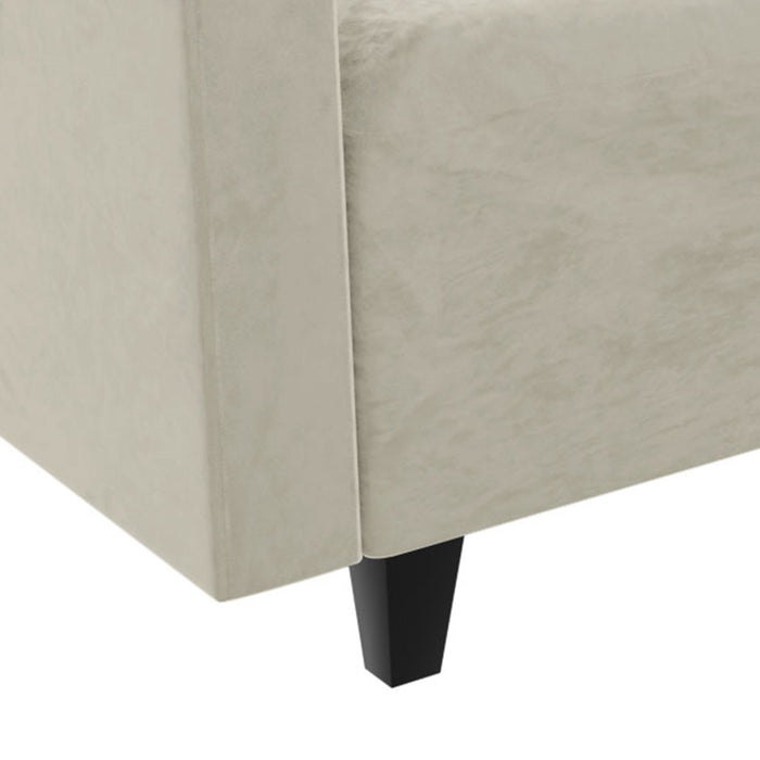 GFD Home - Sectional Sofa,U-shaped sofa with 6 Pillows for Living Room,Velvet  for bedroom, livingroom Beige - GreatFurnitureDeal