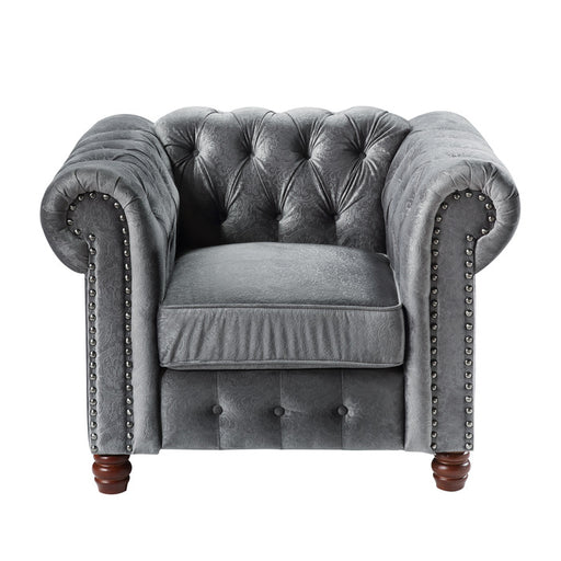 Homelegance - Welwyn Chair in Dark Gray - 9326DG-1 - GreatFurnitureDeal