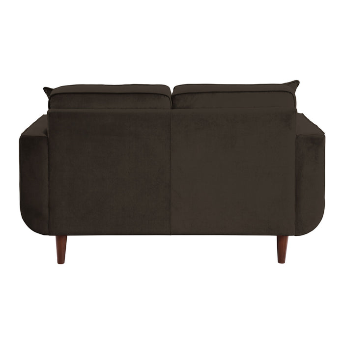 Homelegance - Rand Love Seat in Chocolate - 9329CH-2