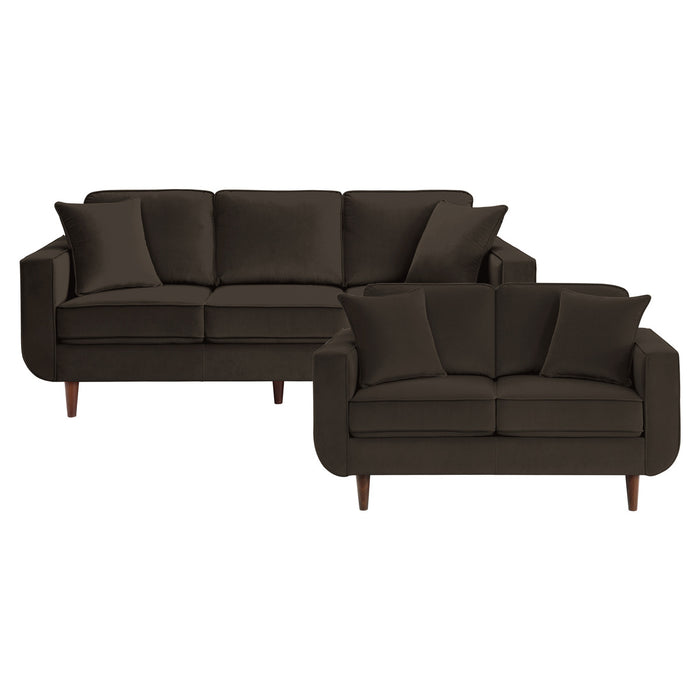Homelegance - Rand 3 Piece Living Room Set in Chocolate - 9329CH-3-2-5