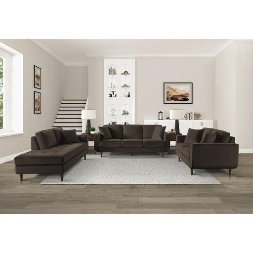 Homelegance - Rand 3 Piece Living Room Set in Chocolate - 9329CH-3-2-5 - GreatFurnitureDeal