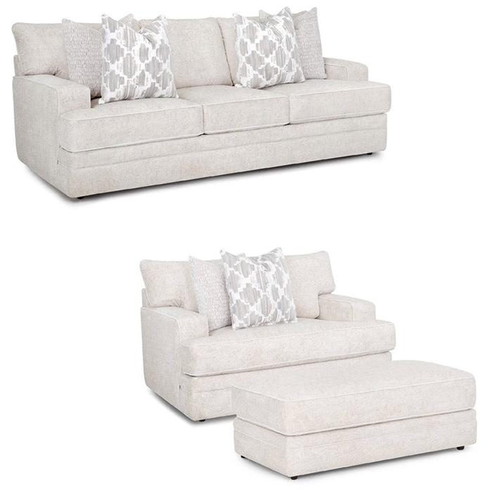 Franklin Furniture - Adler 4 Piece Sofa Set in Cream - 93340-380-388-318-CREAM