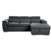 Homelegance - Berel 2-Piece Sectional with Pull-out Bed and Adjustable Headrests in Charcoal - 9355CC*22LRC - GreatFurnitureDeal