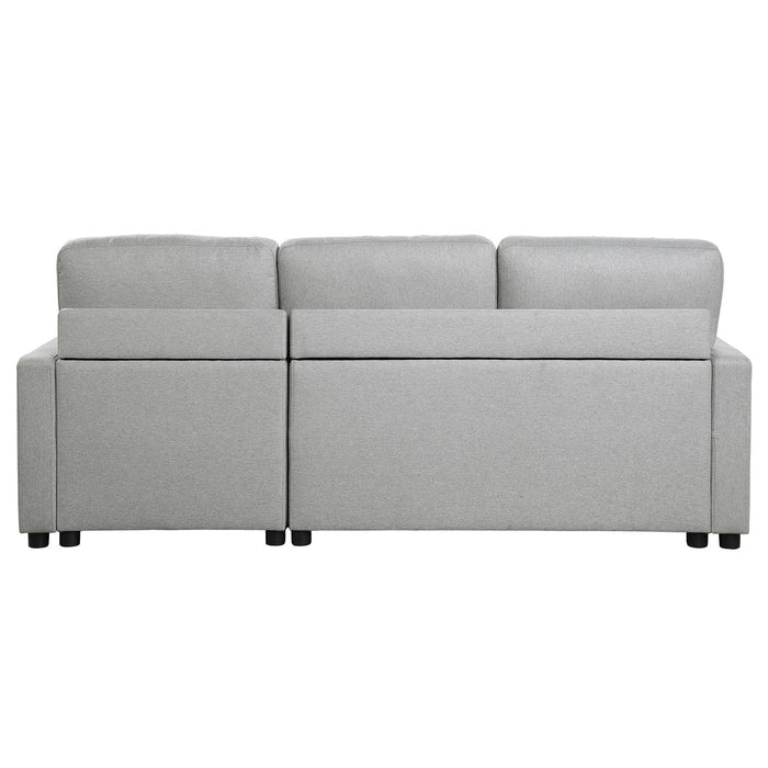 Homelegance - Brandolyn 2 Piece Reversible Sectional with Pull-out Bed and Hidden Storage in Light Gray - 9359GRY*SC - GreatFurnitureDeal
