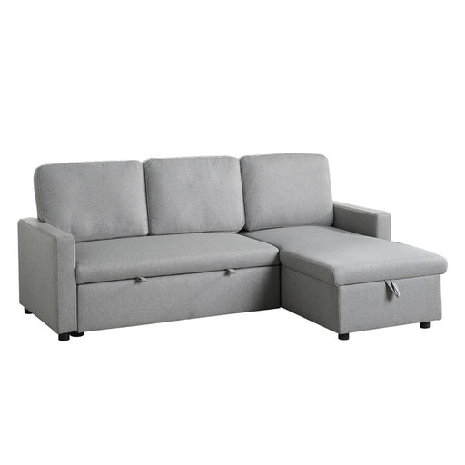 Homelegance - Brandolyn 2 Piece Reversible Sectional with Pull-out Bed and Hidden Storage in Light Gray - 9359GRY*SC - GreatFurnitureDeal