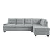 Homelegance - Dunstan 2-Piece Reversible Sectional with Chaise in Light Gray - 9367GY*SC - GreatFurnitureDeal
