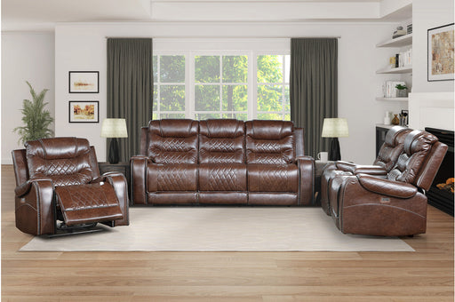 Homelegance - Putnam 3 Piece Double Reclining Sofa Set in Brown - 9405BR-3-2-1 - GreatFurnitureDeal