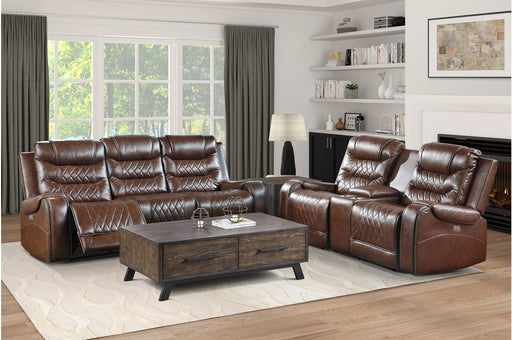 Homelegance - Putnam 2 Piece Double Reclining Sofa Set in Brown - 9405BR-3-2 - GreatFurnitureDeal