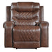 Homelegance - Putnam Power Reclining Chair in Brown - 9405BR-1PW - GreatFurnitureDeal