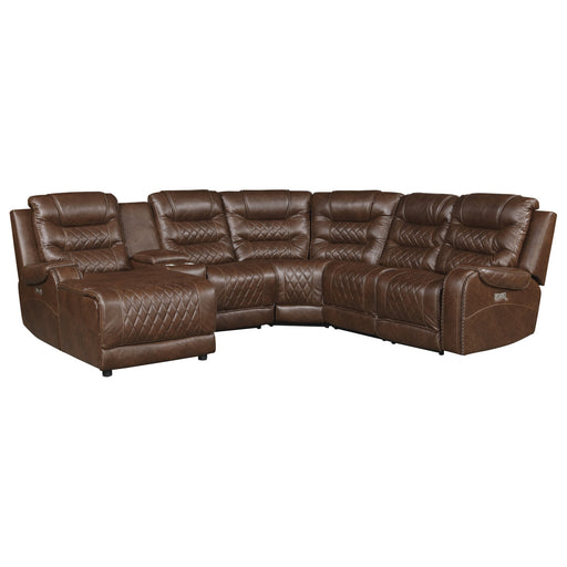 Homelegance - Putnam 6-Piece Modular Power Reclining Sectional with Left Chaise - 9405BR-6LCRR - GreatFurnitureDeal